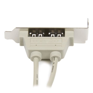 StarTech.com Cabezal Bracket Perfil Bajo de 2 puertos USB 2.0 con conexión a Placa Base 2x IDC5 - Low Profile
