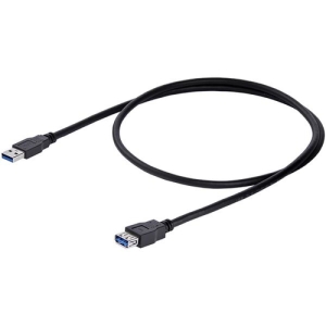 StarTech.com Cable 1m Extensión Alargador USB 3.0 SuperSpeed - Macho a Hembra USB A - Extensor - Negro