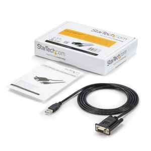 StarTech.com Cable Adaptador de 1 Puerto USB a Módem Nulo Null DB9 RS232 Serie DCE con FTDI