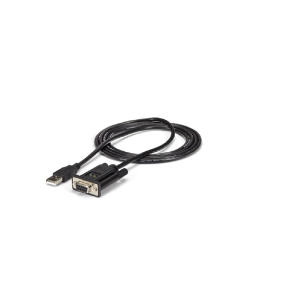 StarTech.com Cable Adaptador de 1 Puerto USB a Módem Nulo Null DB9 RS232 Serie DCE con FTDI ICUSB232FTN