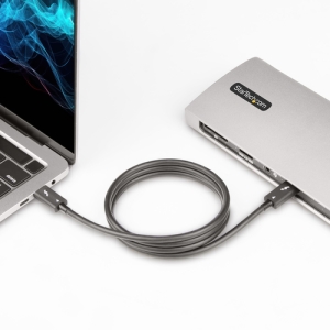 StarTech.com Cable de 1m Thunderbolt 4 - 40Gbps - PD 100W - Vídeo 4K/8K - Cable Thunderbolt 4 con Certificación Intel - Compatible con USB4/Thunderbolt 3/USB 3.2/USB Tipo C/DisplayPort StarTech.com Cable de 1m Thunderbolt 4 - 40Gbps - PD 100W - Vídeo 4K/8K - Cable Thunderbolt 4 con Certificación Intel - Compatible con USB4/Thunderbolt 3/USB 3.2/USB Tipo C/DisplayPort