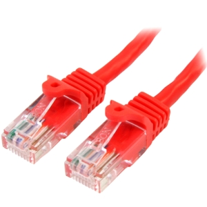 StarTech.com Cable de 2m Rojo de Red Fast Ethernet Cat5e RJ45 sin Enganche - Cable Patch Snagless 45PAT2MRD