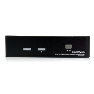 StarTech.com Conmutador Switch KVM - 2 puertos USB 2.0 - Audio Vídeo DVI
