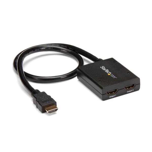 StarTech.com Multiplicador de Vídeo HDMI de 2 Puertos - Splitter HDMI 4k 30Hz de 2x1 Alimentado por USB ST122HD4KU