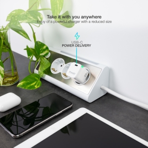 TooQ Cargador de Pared USB-C PD20W, Blanco