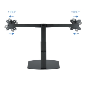 TooQ Soporte de mesa para 2 pantallas (monitor / plasma / LCD / LED) 17"-27"