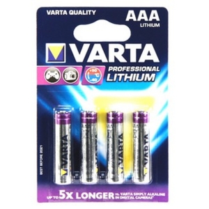 Varta 4x AAA Lithium Batería de un solo uso Litio 6103301404