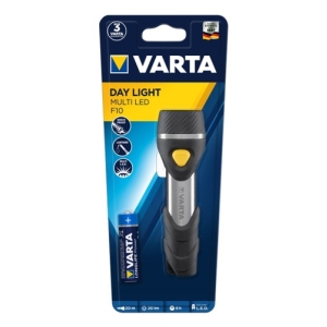 Varta Day Light Multi LED F10 Aluminio, Negro Linterna de llavero