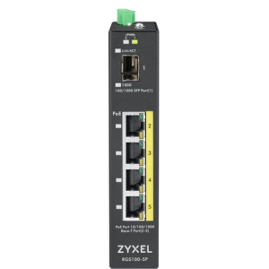 Zyxel RGS100-5P No administrado L2 Gigabit Ethernet (10/100/1000) Energía sobre Ethernet (PoE) Negro Zyxel RGS100-5P No administrado L2 Gigabit Ethernet (10/100/1000) Energía sobre Ethernet (PoE) Negro