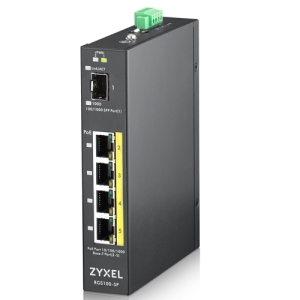 Zyxel RGS100-5P No administrado L2 Gigabit Ethernet (10/100/1000) Energía sobre Ethernet (PoE) Negro RGS100-5P-ZZ0101F