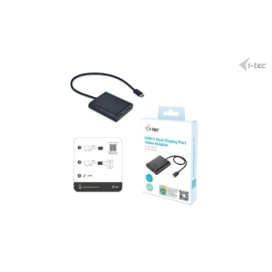 i-tec USB-C Dual 4K/60Hz (single 8K/30Hz) DP Video Adapter i-tec USB-C Dual 4K/60Hz (single 8K/30Hz) DP Video Adapter