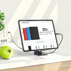 AISENS Soporte De Sobremesa Tamaño M Ajustable (2 Pivotes) Para Movil / Tablet, Negro AISENS Soporte De Sobremesa Tamaño M Ajustable (2 Pivotes) Para Movil / Tablet, Negro