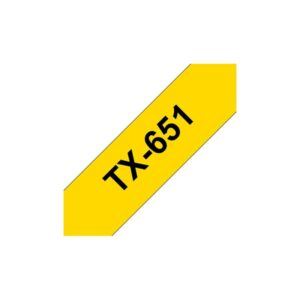 Alternative view of Brother TX-651 cinta para impresora de etiquetas Negro sobre amarillo
