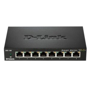 D-Link_DGS-108_switch_No_administrado_L2_Gigabit_Ethernet_(10/100/1000)_Negro