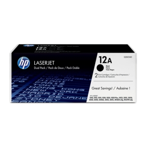 HP Pack de ahorro de 2 cartuchos de tóner original LaserJet 12A negro Q2612AD