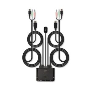 Lindy 42345 interruptor KVM Montaje en rack Negro