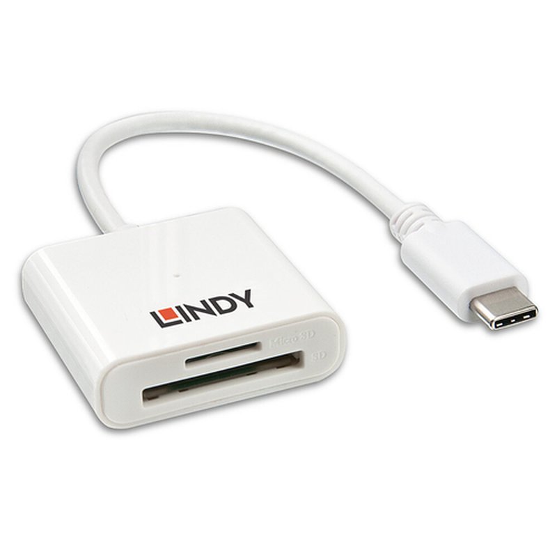 Lindy 43185 lector de tarjeta USB 3.2 Gen 1 (3.1 Gen 1) Type-C Blanco Lindy 43185 lector de tarjeta USB 3.2 Gen 1 (3.1 Gen 1) Type-C Blanco