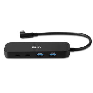 Lindy 43334 hub de interfaz USB 3.2 Gen 2 (3.1 Gen 2) Type-C 10000 Mbit/s Negro Lindy 43334 hub de interfaz USB 3.2 Gen 2 (3.1 Gen 2) Type-C 10000 Mbit/s Negro