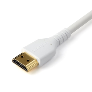 StarTech.com Cable de 2m HDMI 2.0 Certificado Premium de alta velocidad con Ethernet - Durable - UHD 4K 60Hz - con Fibra de Aramida - HDMI 2.0 - TPE - para Monitores y TV - Blanco