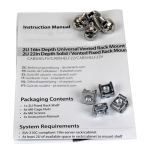 StarTech.com Estante Bandeja Ventilado para Armario Rack Universal Servidores 2U 22in Profundidad Fija - 22kg StarTech.com Estante Bandeja Ventilado para Armario Rack Universal Servidores 2U 22in Profundidad Fija - 22kg