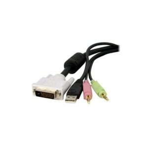 Alternative view of StarTech.com Cable de 1,8m para Switch Conmutador KVM 4en1 DVI-D Dual Link Doble Enlace USB con Audio Micrófono