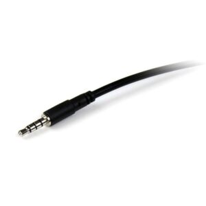 StarTech.com Cable de 2m de Extensión Alargador de Auriculares Headset Mini-Jack 3,5mm 4 pines Macho a Hembra