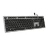TECLADO SUBBLIM USB PLANO SILENT ERGO GREY