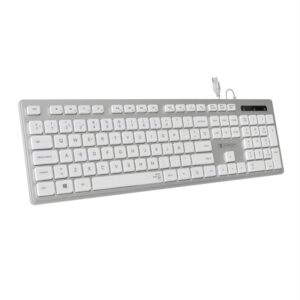 TECLADO SUBBLIM USB PLANO SILENT ERGO SILVER / WHITE