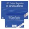 100 FICHAS DE CARTULINA RAYADA (125X75 MM) Nº 2 MARIOLA 3112R 100 FICHAS DE CARTULINA RAYADA (125X75 MM) Nº 2 MARIOLA 3112R