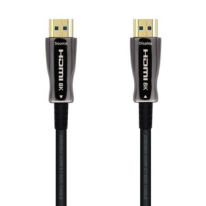 AISENS Cable HDMI V2.1 AOC Ultra Alta Velocidad / HEC 8k@60Hz 4k@120Hz 4:4:4 48Gbps, A/M-A/M, Negro, 15m