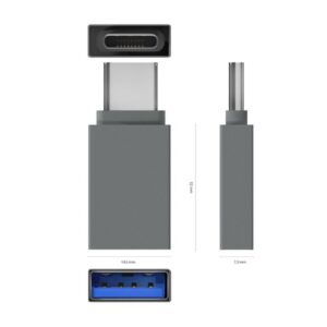 AISENS Mini Adaptador Aluminio USB 3.2 Gen1 3A, Tipo USB-C/M-A/H, Gris AISENS Mini Adaptador Aluminio USB 3.2 Gen1 3A, Tipo USB-C/M-A/H, Gris