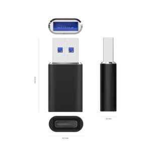 AISENS Mini Adaptador USB 3.2 Gen2 / USB 2.0 3A, Tipo USB-C/H-A/M, Negro AISENS Mini Adaptador USB 3.2 Gen2 / USB 2.0 3A, Tipo USB-C/H-A/M, Negro