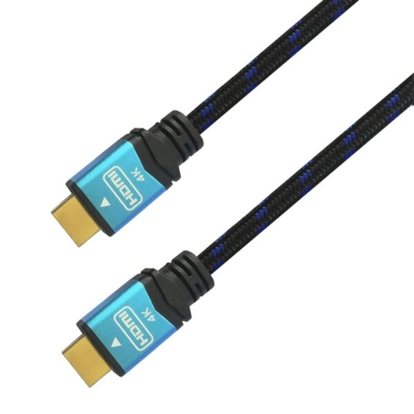 AISENS Сable, HDMI, 2.0, Premium alta velocidad / HEC, 4k@60 Hz, 18 Gbps, A/M-A/M, Negro/Azul, 5.0 m