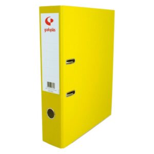 Alternative view of ARCHIVADOR PALANCA 65 COLOR AMARILLO A4 LOMO ANCHO 290X320X75 GRAFOPLAS 17269560 | PACK 12 UNIDADES