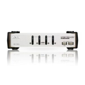 ATEN CS1734AC-AT interruptor KVM Negro, Plata