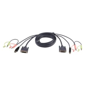 ATEN Cable KVM DVI-D single link USB de 3 m