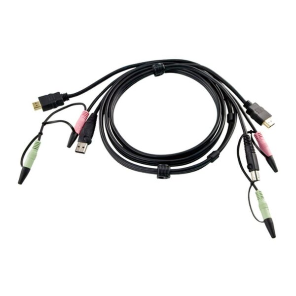 ATEN Cable KVM HDMI USB con audio de 1,8 m