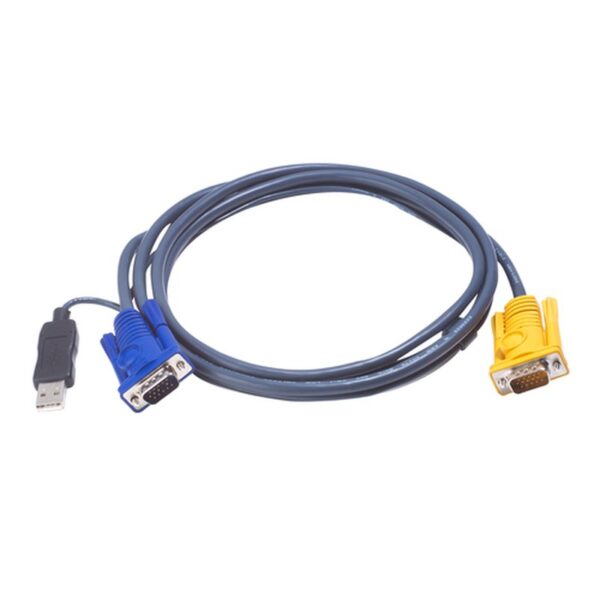 ATEN Cable KVM USB con SPHD 3 en 1 y conversor PS/2 a USB integrado de 1,8 m