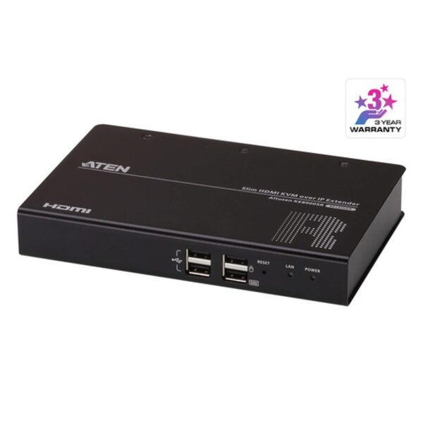 ATEN Receptor KVM por IP HDMI single display USB formato compacto