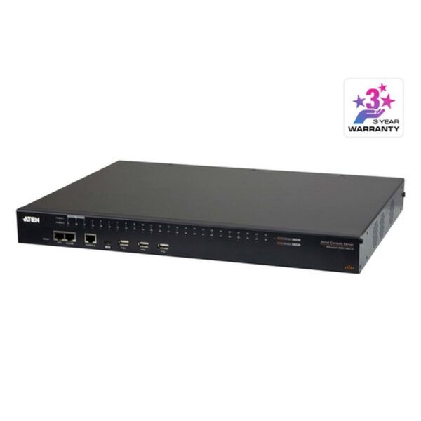 ATEN Servidor de consola serie por IP de 48 puertos con puerto de red y fuente de alimentación redundantes