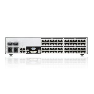 ATEN Switch KVM por IP multi-interfaz Cat 5 de 64 puertos de 1 consola local y 8 consolas remotas