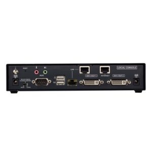 ATEN Transmisor de KVM DVI-I a través de IP de doble pantalla con acceso a Internet