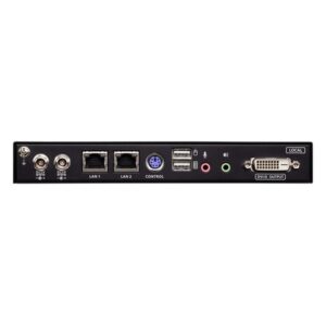 ATEN Unidad de control KVM por IP DVI de un puerto (1920 x 1200) con acceso compartido desde consolas local/remota
