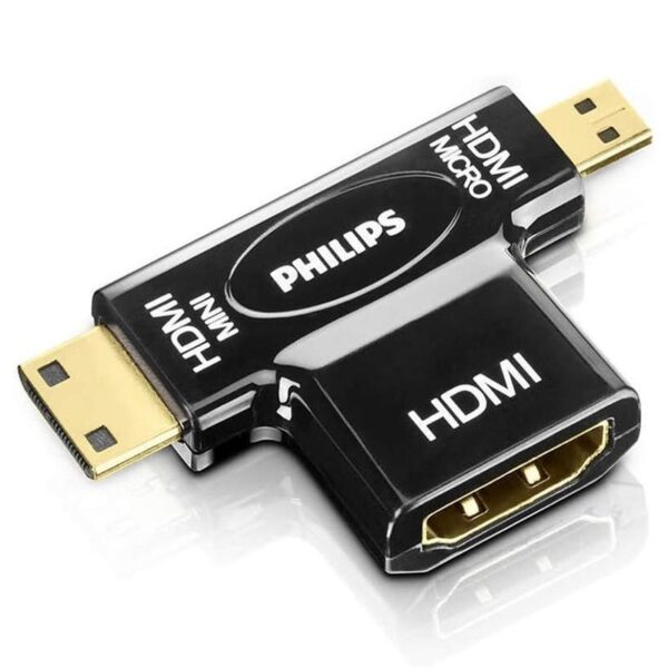 Philips SWV2429W/10 cambiador de género para cable HDMI Mini/HDMI Micro HDMI Negro