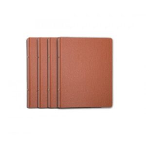 CARPETA ANILLAS REDONDAS CARTON GOFRADO FOLIO NATURAL 4-A-40 MM. Nº 12 CUERO REDONDA  MARIOLA 0184N | PACK 8 UNIDADES