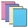 CARPETA POLIPROPILENO CON CREMALLERA MATT PASTEL A4 COLORES SURTIDOS ERICH KRAUSE 59221 | PACK 4 UNIDADES
