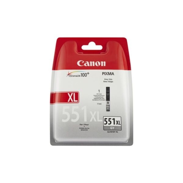 Canon CLI-551XL GY w/sec cartucho de tinta 1 pieza(s) Original Alto rendimiento (XL) Gris