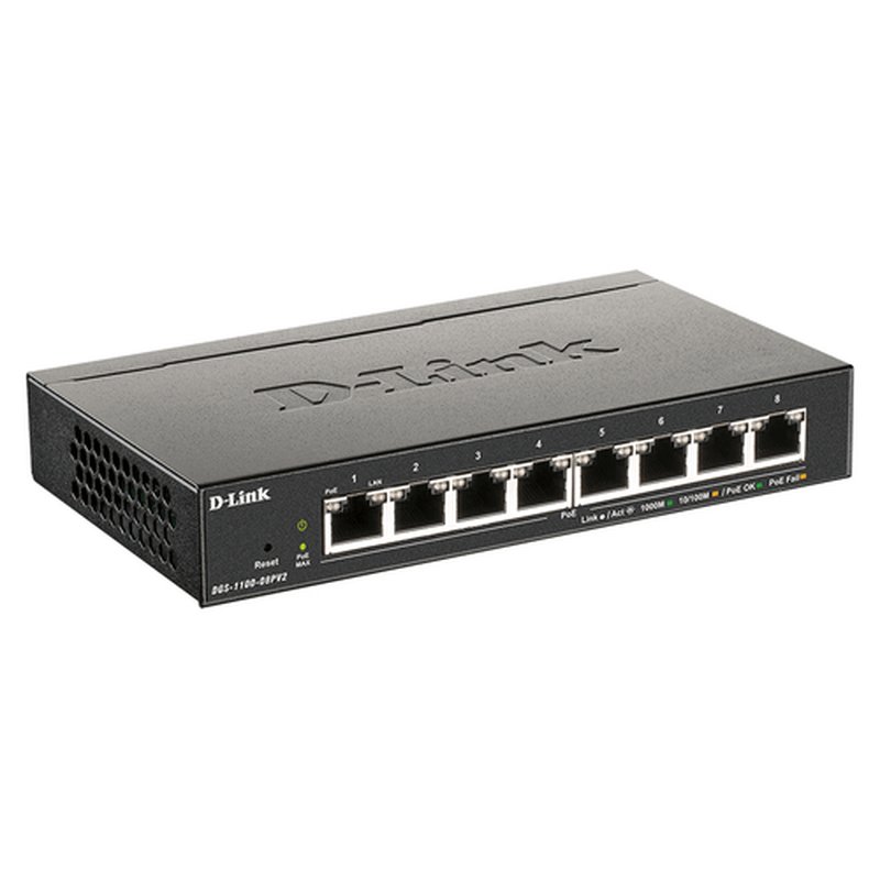 D-Link DGS-1100-08PV2 Gestionado L2/L3 Gigabit Ethernet (10/100/1000) Energía sobre Ethernet (PoE) Negro D-Link DGS-1100-08PV2 Gestionado L2/L3 Gigabit Ethernet (10/100/1000) Energía sobre Ethernet (PoE) Negro - Imagen 2