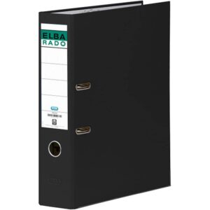 Elba Rado Chic carpeta de cartón Folio Negro | PACK 10 UNIDADES
