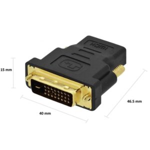 Ewent EC1371 cambiador de género para cable DVI-D 24+1 HDMI Negro Ewent EC1371 cambiador de género para cable DVI-D 24+1 HDMI Negro